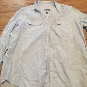 Blue button down size lg